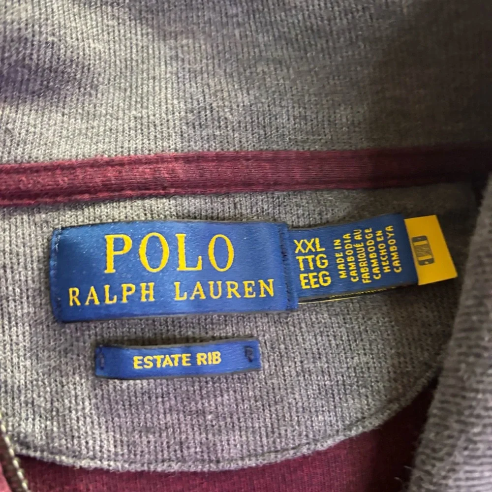 Polo Ralph Lauren Estate Rib Quarter Zip Pullover Burgundy Men’s XXL 2XL
